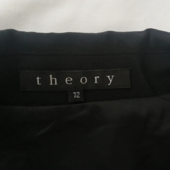 Theory Caprino Black 3 Button Blazer Jacket with Self Tie Belt 12 - Picture 12 of 16